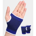 2PCS Polyester Cotton Elastic Wristband Blue Anti Sprain Carpal Tunnel Brace Muscle Protect Elastic Decompression Wrist Bandage