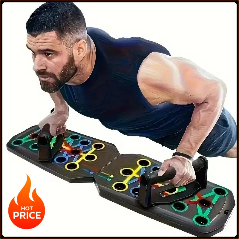 Portable Foldable Push Up Board Set with Handles Home Workout Fitness Tool Chest Abdominal Arm Back Muscle Training
