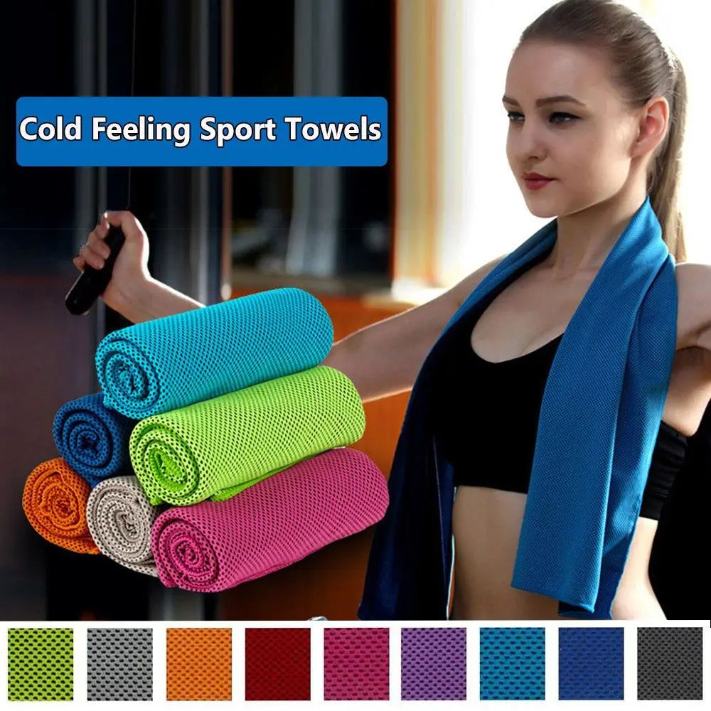 Golf Bowling Yoga Workout Travel Cooling Towel Cold Feeling Towel Quick-Dry Beach Towel Instant Cooling