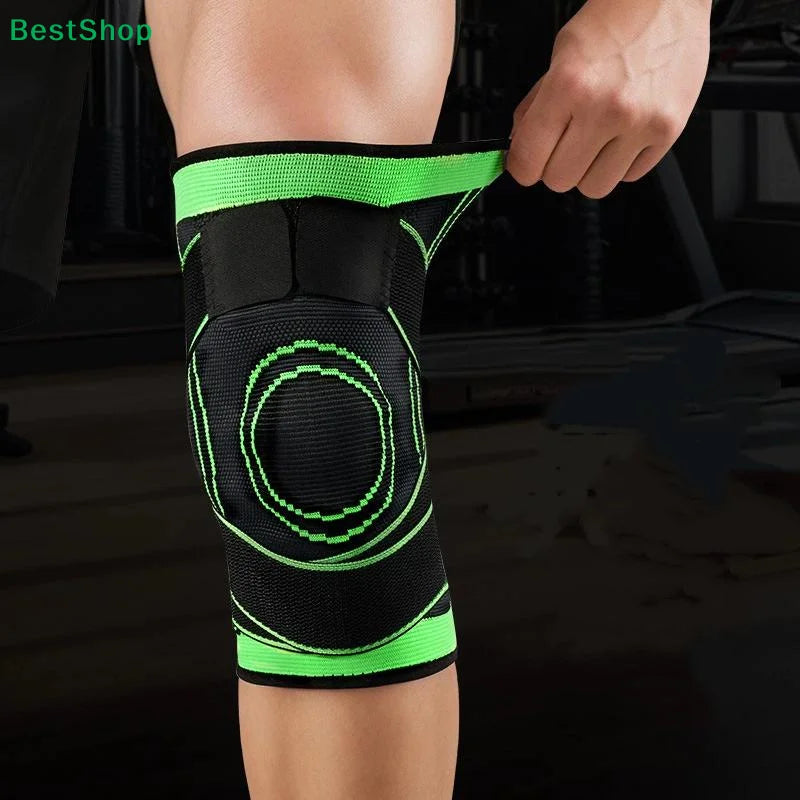〔Q〕1/2Pcs Compression Knee Support Brace with Adjustable Strap, Sports Knee Sleeve for Workout Running Basketball