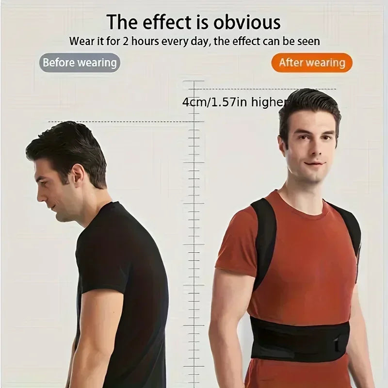 Back Brace Posture Corrector for Women & Men Back Lumbar Support, Adjustable Shoulder Posture Support for Improve Posture & Back