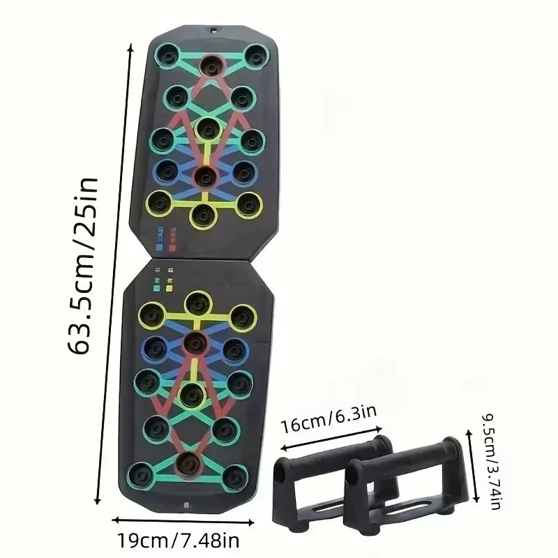 Portable Foldable Push Up Board Set with Handles Home Workout Fitness Tool Chest Abdominal Arm Back Muscle Training