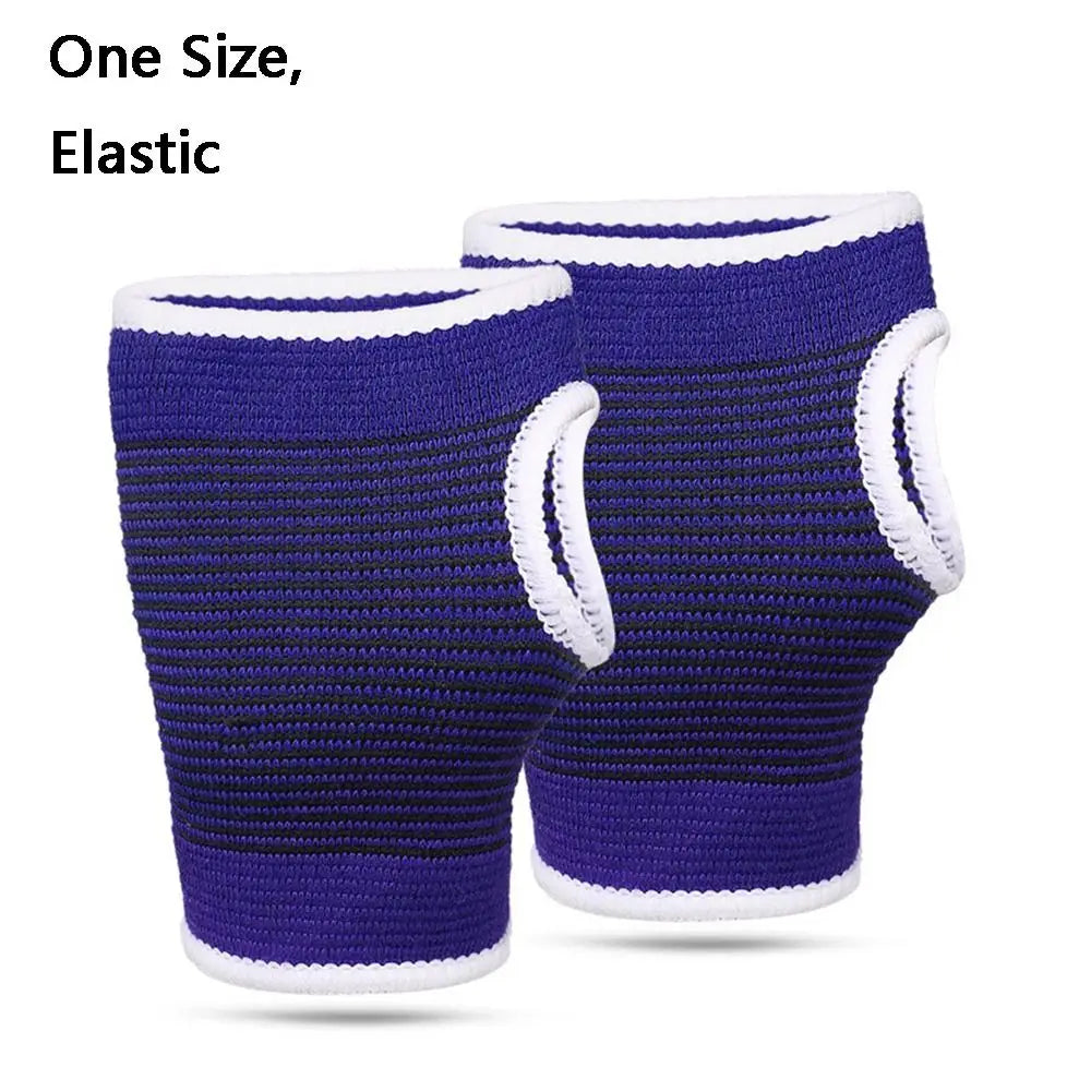 2PCS Polyester Cotton Elastic Wristband Blue Anti Sprain Carpal Tunnel Brace Muscle Protect Elastic Decompression Wrist Bandage